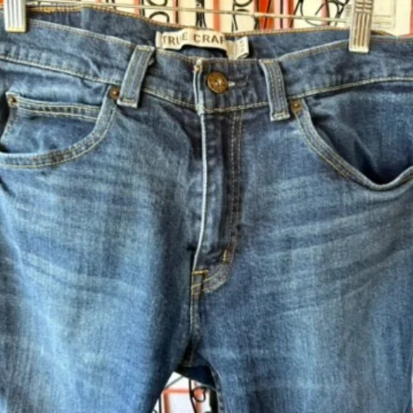 True Craft Slim Fit 5-Pocket Denim 32x32 * Preloved Men's - Picture 2 of 6